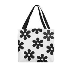 BLack Flowers Tote