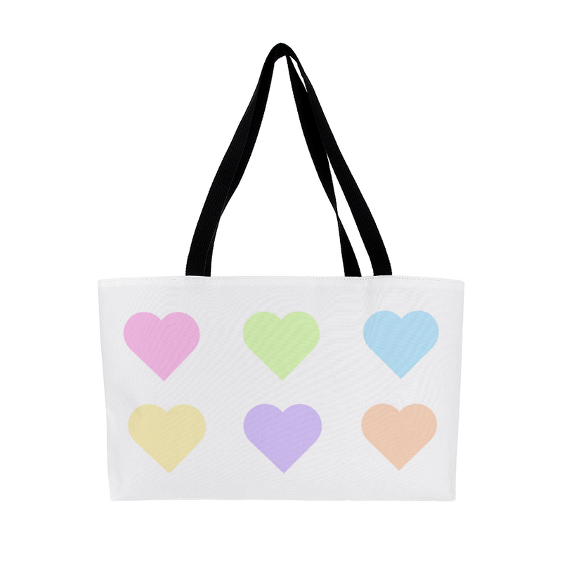Pastel Hearts Weekender Tote