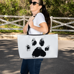 Paw Print Weekender Tote
