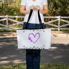 Heart Paws Weekender Tote