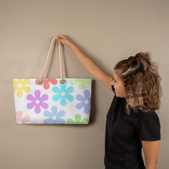 Pastel Flowers Weekender Tote