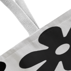 BLack Flowers Tote