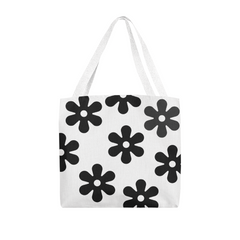 BLack Flowers Tote