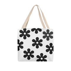 BLack Flowers Tote