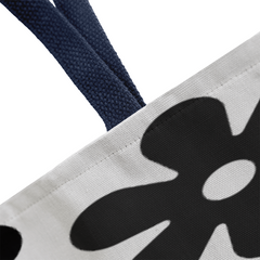 BLack Flowers Tote