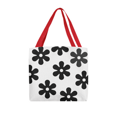 BLack Flowers Tote